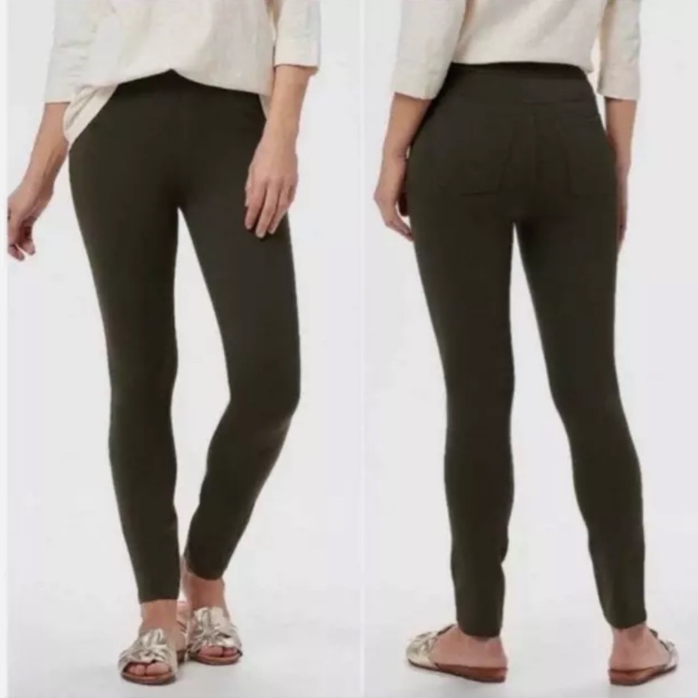 Spanx The Perfect Ankle Olive Green Pull-On Pants Sz XL Stretch Slimming‎